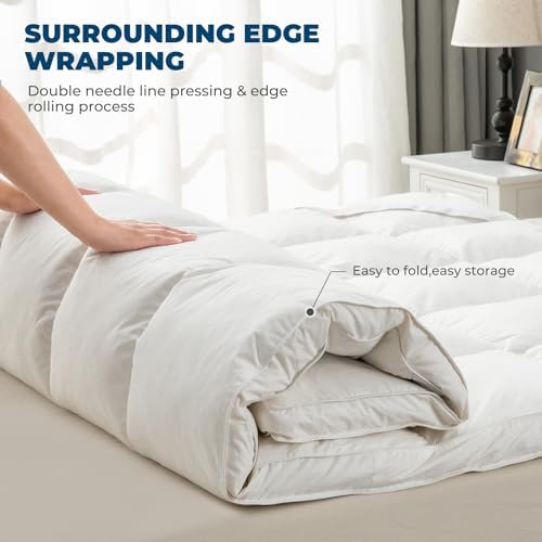 ROSE FEATHER Queen Down Mattress Topper 60x80inch