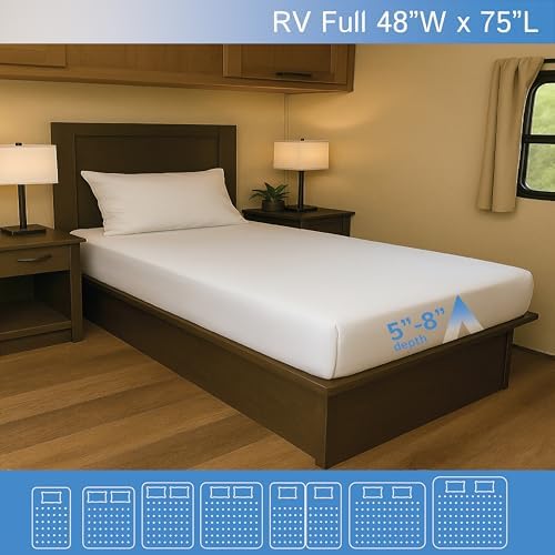 Four Seasons Essentials RV Mattress Encasement 48x75 Waterproof Zipper