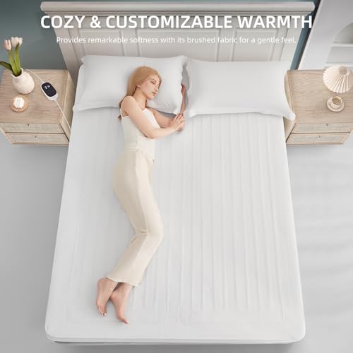 Caperia Full Size Heated Mattress Pad with 9 Heat Settings