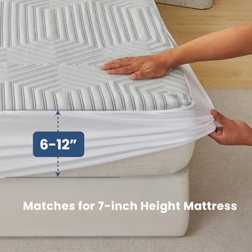 Blunique Waterproof Mattress Protector Full Size with Deep Pocket