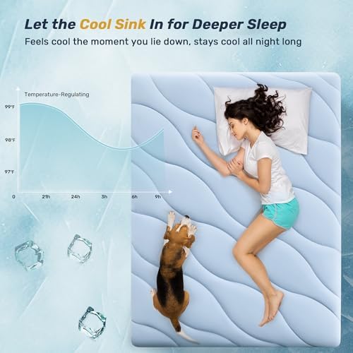 UNIKOME Waterproof Cooling Mattress Pad Twin - Light Blue 39x75