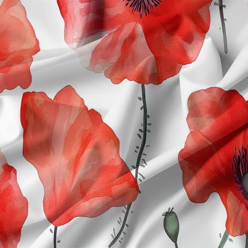 3-Piece Poppy Flower Duvet Cover Set for Kids Boys