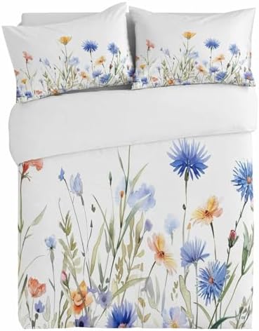 3 Piece Farmhouse Duvet Cover Set with Pillow Shams
