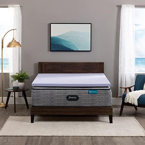 Beautyrest Lavender Aloe Gel Memory Foam Mattress Topper 2 Inch Full