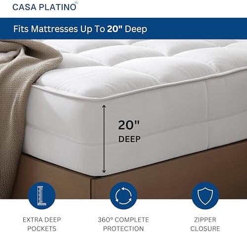 Casa Platino Full Size Mattress Protector with Topper