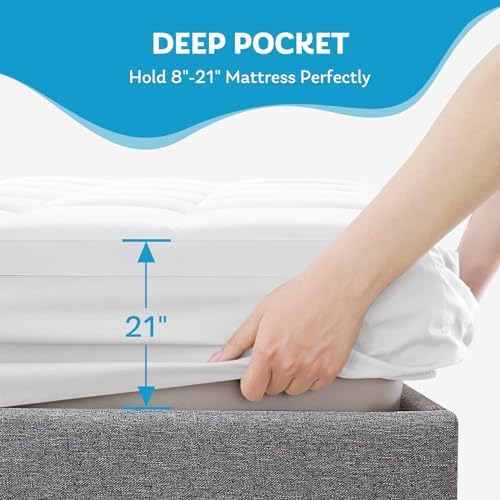 King Mattress Topper with Cooling Breathable Design
