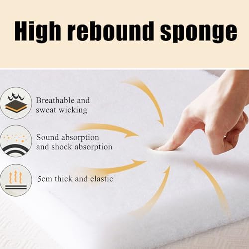 LDLCYCN Thick 5cm Massage Table Mattress Topper Without Face Hole