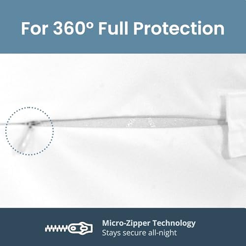 SafeRest Zippered Mattress Protector - 6 Inch Waterproof Mattress Cover