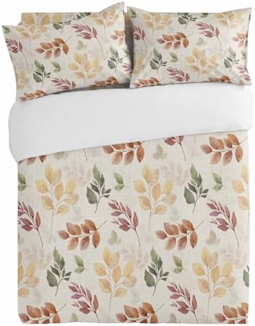 Alandar Home Duvet Cover Set Autumn Leaves 3 Piece