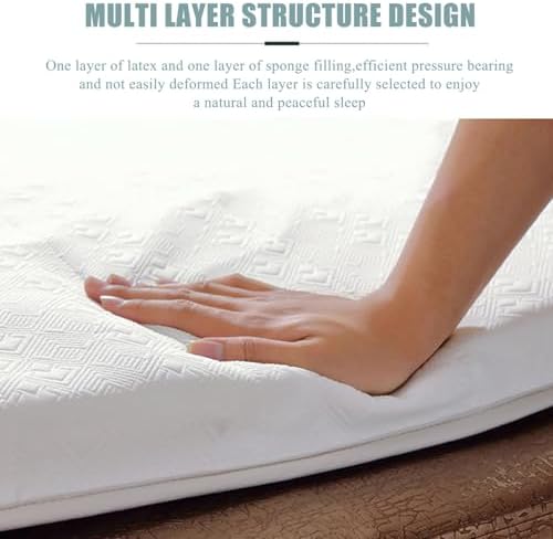 LDLCYCN Grey Trapezoidal Massage Bed Topper 185x70cm 6cm Thick