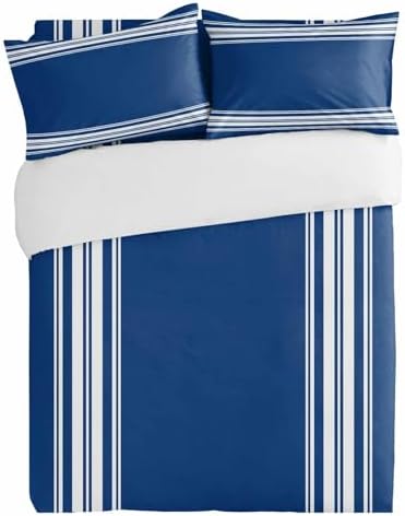 Alandar Home Duvet Cover Set Abstract Blue Stripes 3 Piece