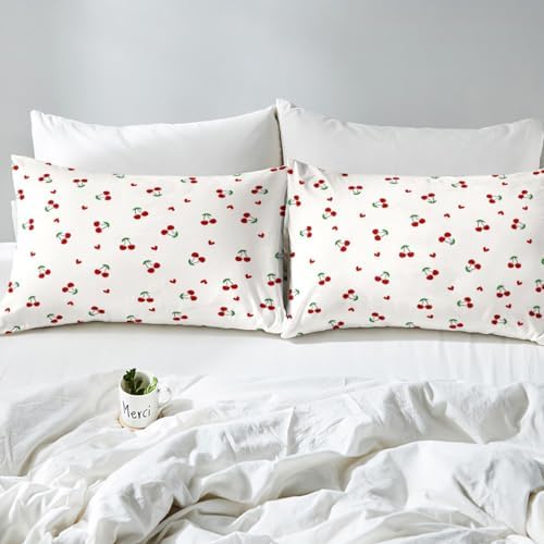 Feelyou Kids Red Cherry Fitted Sheet Set