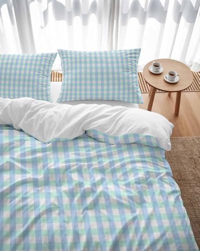 ZOE GARDEN Aqua Blue Green Duvet Cover Set