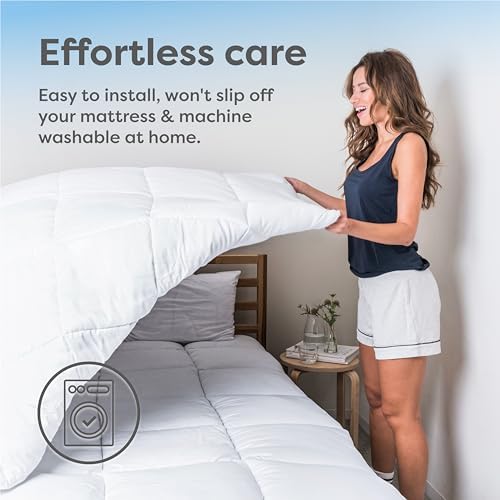 HOSPITOLOGY Hypoallergenic Mattress Cover - Deep Pocket - Overstuffed - Pillow Top - 54x75 inches