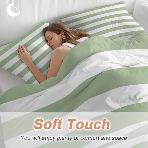 Sage Green Bedding Duvet Cover Set with Pillowcases