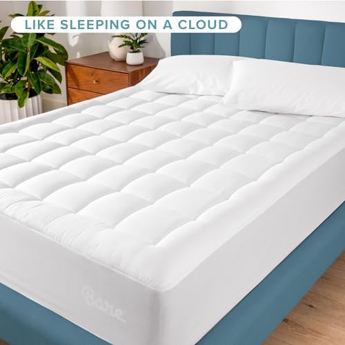Bare Home Queen Mattress Toppers Cotton Plush Pad 1