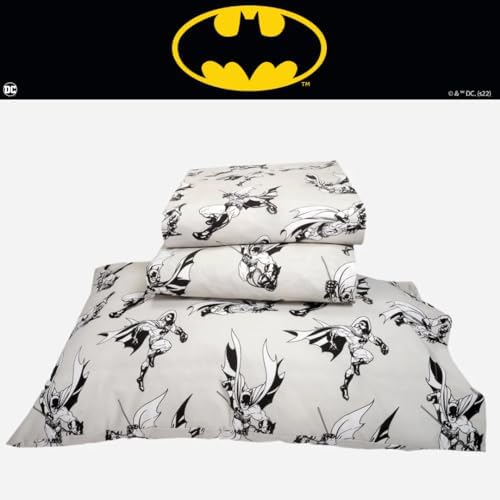 Franco Batman Kids 3-Piece Organic Cotton Sheet Set