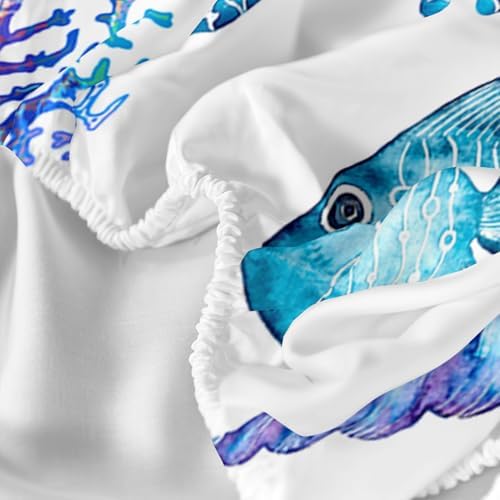 Blue Sea Turtle Sheet Set 4Pcs Ocean Decor