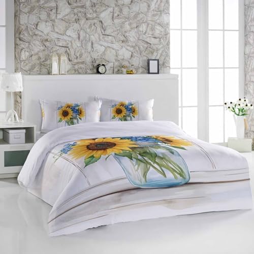 Alandar Home 3 Piece Summer Farm Floral Bedding Set