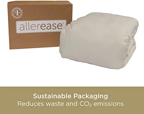 AllerEase Organic Cotton Top Waterproof Mattress Pad Queen