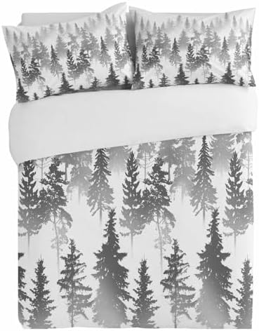 Alandar Home Forest Silhouette Duvet Cover Set 3 Piece