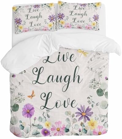 Sabolny Eucalyptus Flower Queen Duvet Cover Set