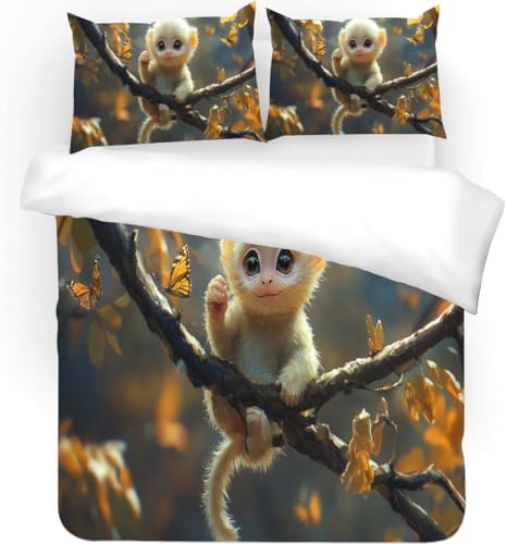 Kids Duvet Cover Set with Zipper and 2 Pillow Cases