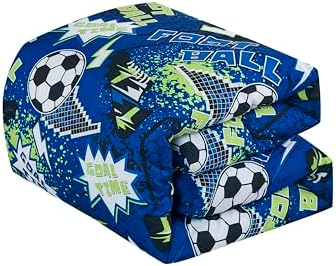Chezmoi 3-Piece Football Comforter Set Twin Size