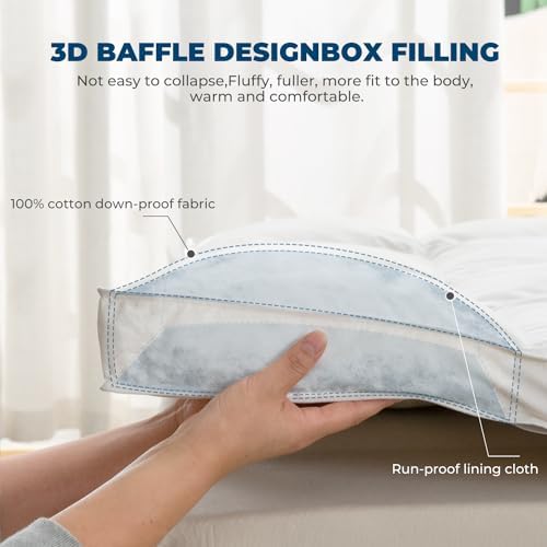 ROSE FEATHER Queen Down Mattress Topper 60x80inch