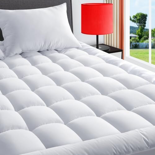 TEXARTIST Mattress Pad Quilted Fitted Cover with 8-21 Inch Deep Pocket
