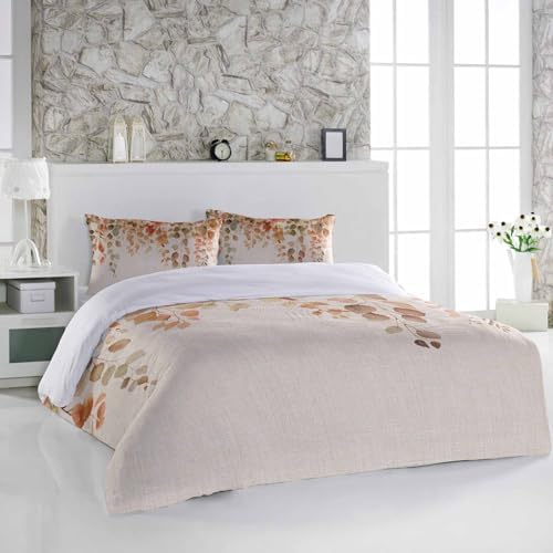 Alandar Home Autumn Orange Watercolor Duvet Cover Set