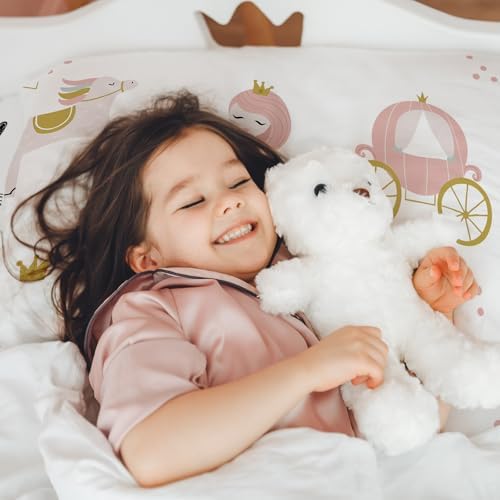 MUSOLEI Princess Fitted Sheet Set - Twin Size Cute Girl Bedding