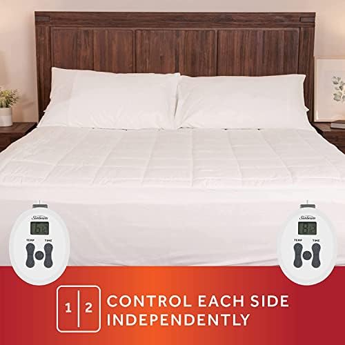 Sunbeam All Season King Heated Mattress Pad with Digital Controllers