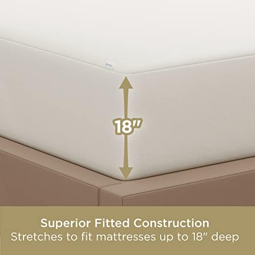 AllerEase Organic Cotton Top Waterproof Mattress Pad Queen