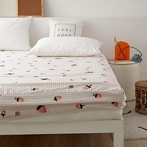 Feelyou Cute Strawberry Bed Sheet Set for Kids Twin