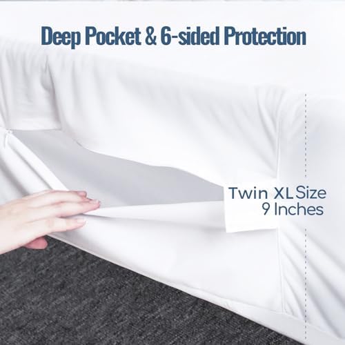 Miloll Mattress Encasement Twin XL 9 Inches Deep Zippered