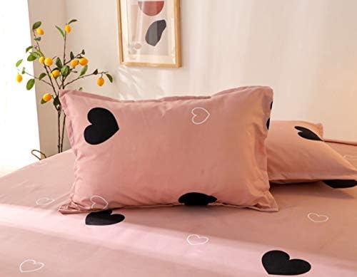 Feelyou Girls Heart Pattern Fitted Sheet Set
