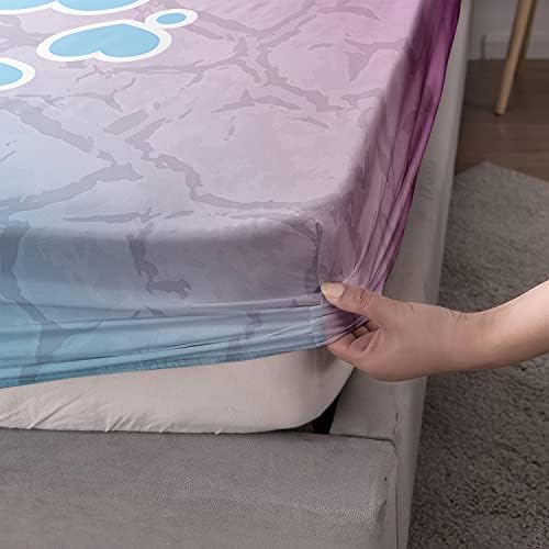 HOSIMA Axolotl Pattern Twin Fitted Sheet Set