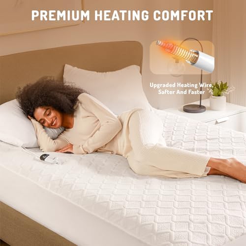 Twin XL Heated Mattress Pad with 6 Levels and Auto Shut-Off