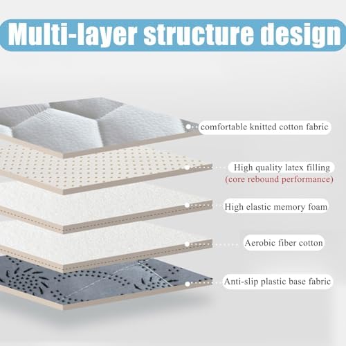 Memory Foam Massage Table Mattress Topper with Anti-Slip Design