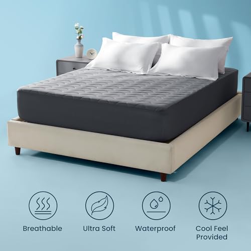 Sleep Zone Cooling Mattress Pad Twin XL Waterproof and Breathable
