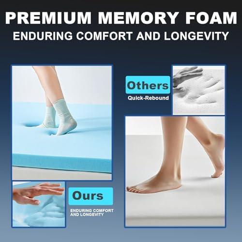 King Mattress Topper Dual Layer 4 Inch Comfort