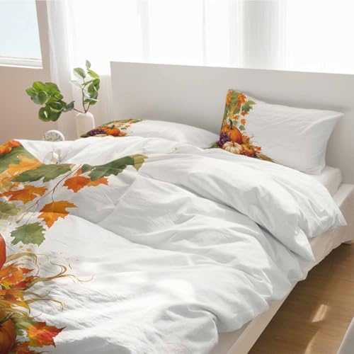 Alandar Home Fall Grape Plant Thanksgiving Duvet Cover Set
