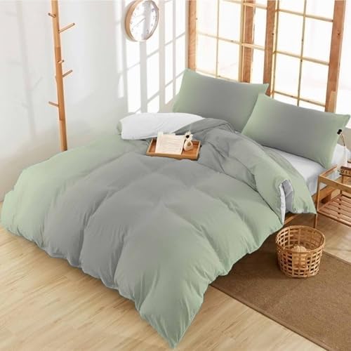 Alandar Home Duvet Cover Set Sage Green Grey Gradient