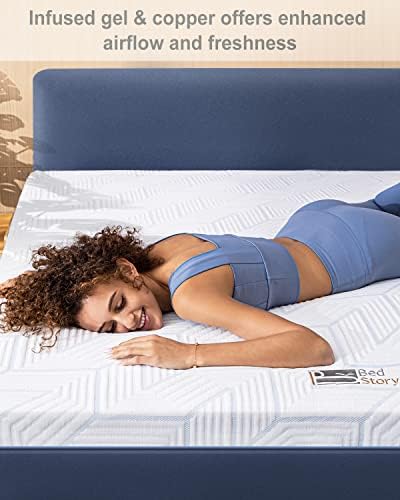 BedStory 4 Inch Gel Memory Foam Mattress Topper King