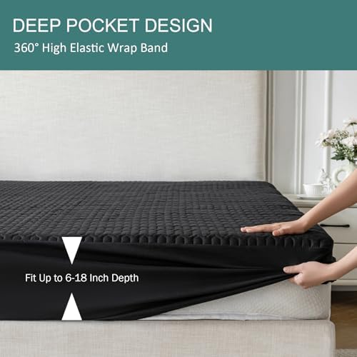 KLOVARIS Waterproof Queen Mattress Protector with Deep Pocket