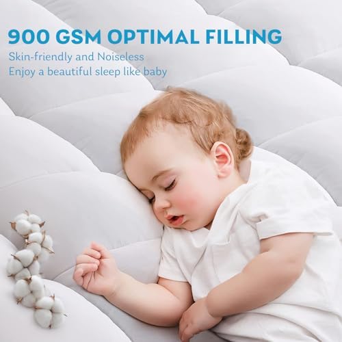 wOod-it TwinXL Mattress Topper - Cooling Breathable 900gsm Down Alternative
