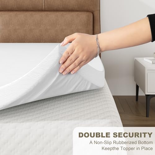 Zenzy 4 Inch Full Bamboo Mattress Topper Cover
