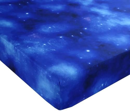 SDIII Blue Galaxy Fitted Sheet Set with Pillowcases