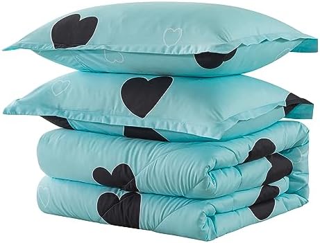Caressma Love Pattern Queen Comforter Set